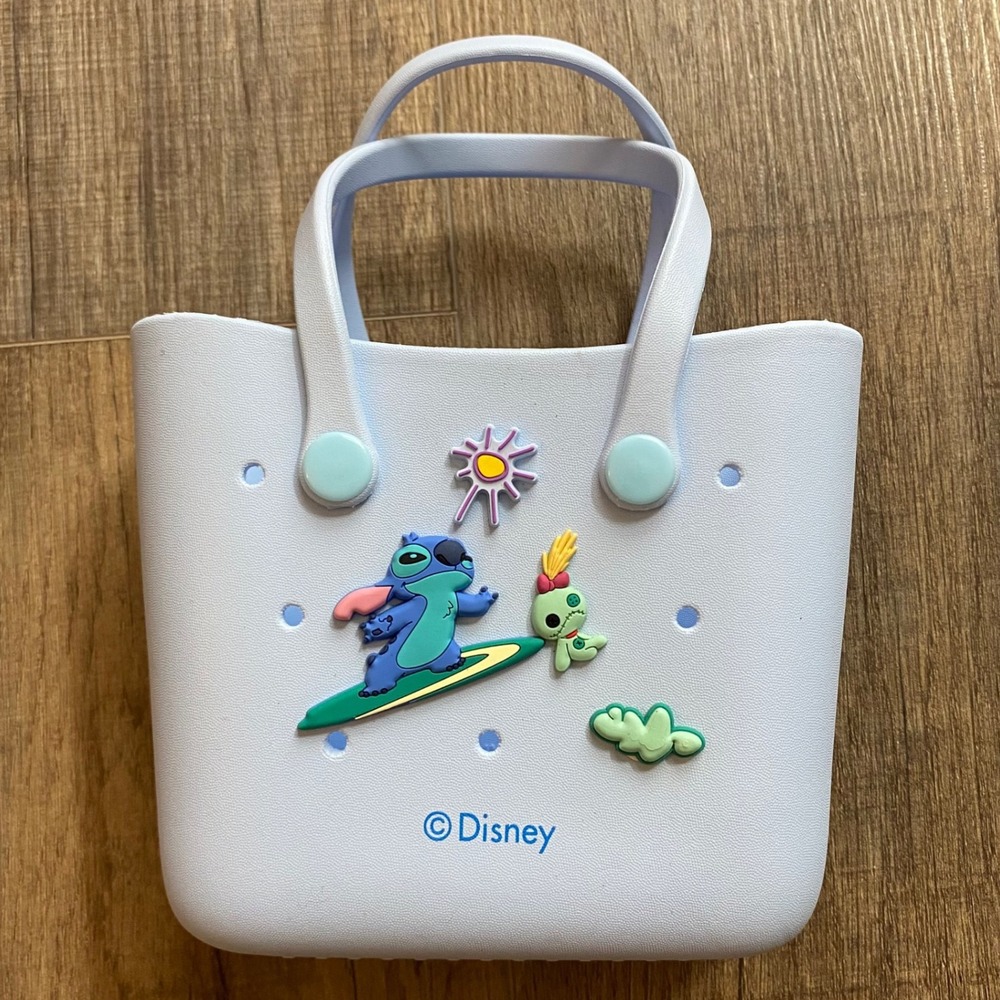 Disney Lilo & Stitch Mini EVA Tote Bag Light Blue Stitch & Scrump Surfing